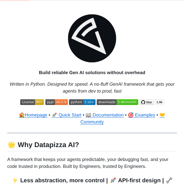 Datapizza Labs Datapizza Ai screenshot