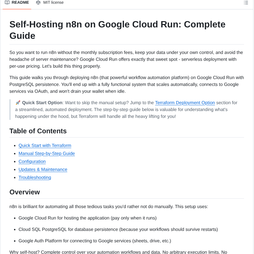 Datawranglerai Self Host N8n On Gcr screenshot