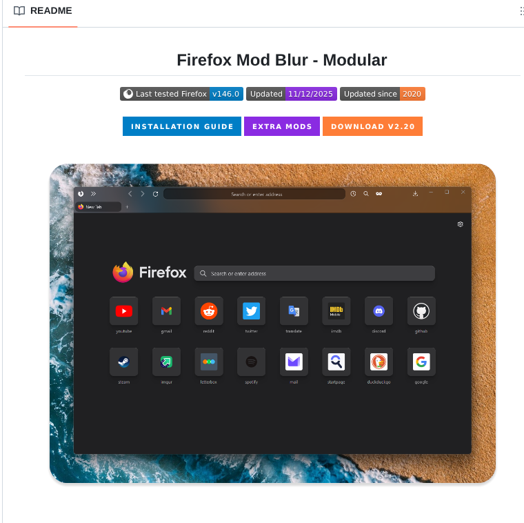 Datguypiko Firefox Mod Blur screenshot