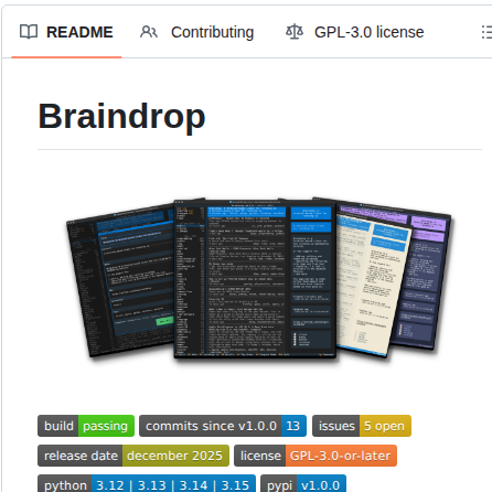Davep Braindrop screenshot