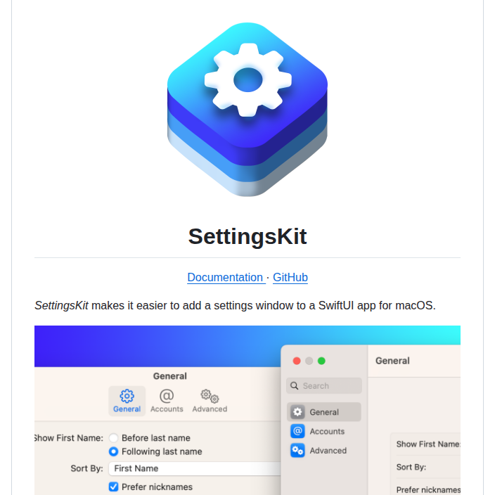 David Swift Settingskit Macos screenshot