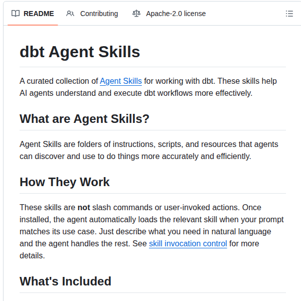Dbt Labs Dbt Agent Skills screenshot