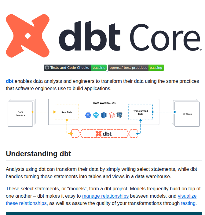 Dbt Labs Dbt Core screenshot