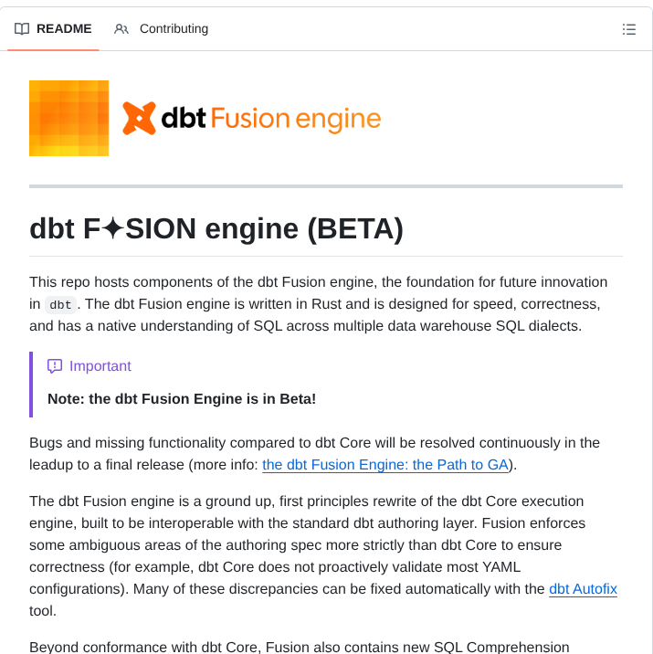 Dbt Labs Dbt Fusion screenshot