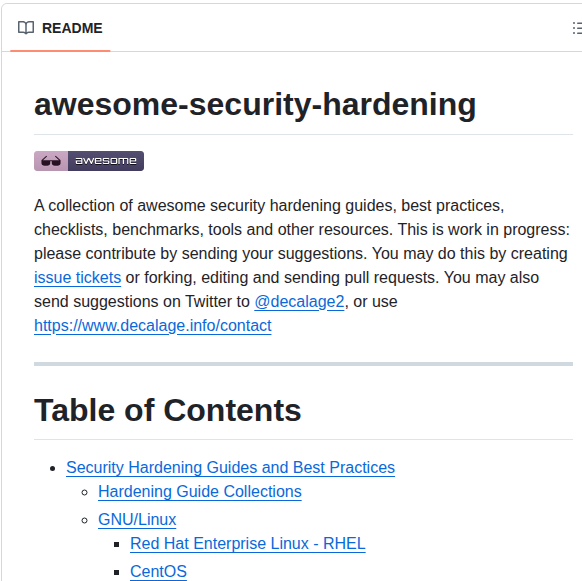 Decalage2 Awesome Security Hardening screenshot