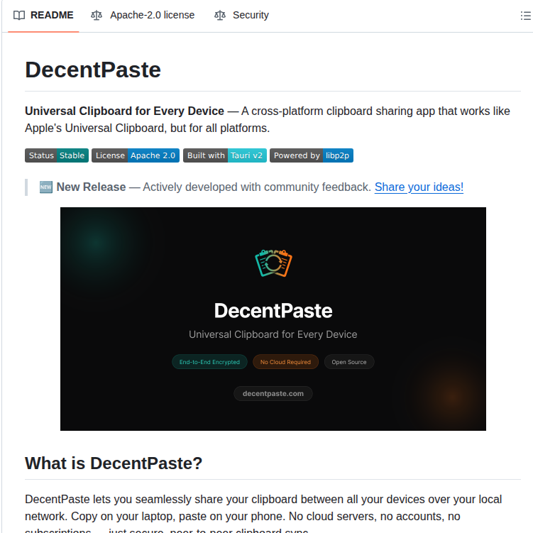 Decentpaste Decentpaste screenshot