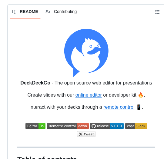 Deckgo Deckdeckgo screenshot