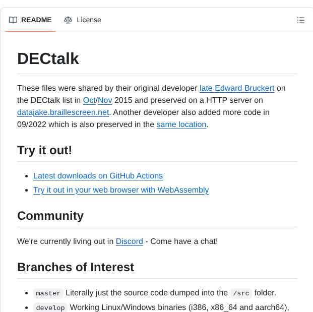 Dectalk Dectalk screenshot