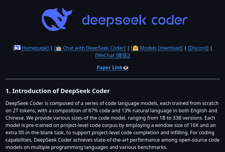 Deepseek Ai Deepseek Coder screenshot