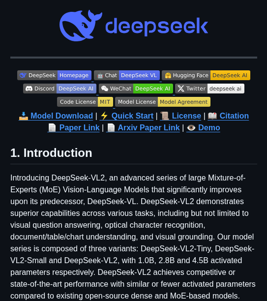Deepseek Ai Deepseek Vl2 screenshot