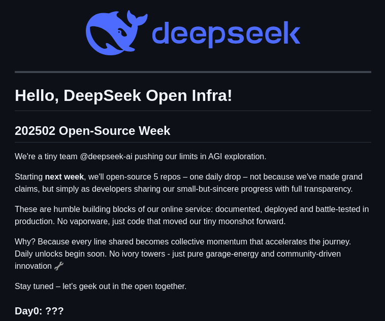 Deepseek Ai Open Infra Index screenshot