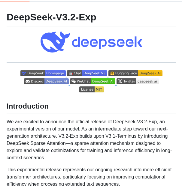 Deepseek Ai Deepseek V3.2 Exp screenshot