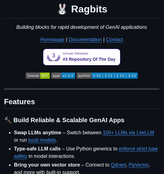 Deepsense Ai Ragbits screenshot