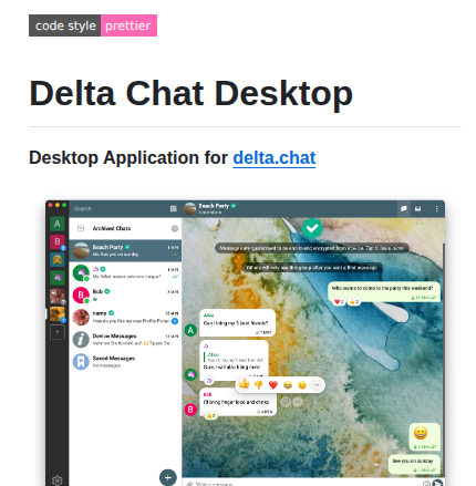 Deltachat Deltachat Desktop screenshot