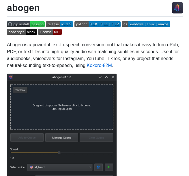 Denizsafak Abogen screenshot