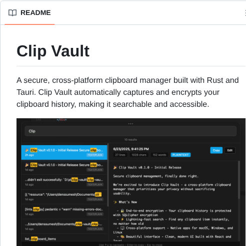 Densumesh Clip Vault screenshot