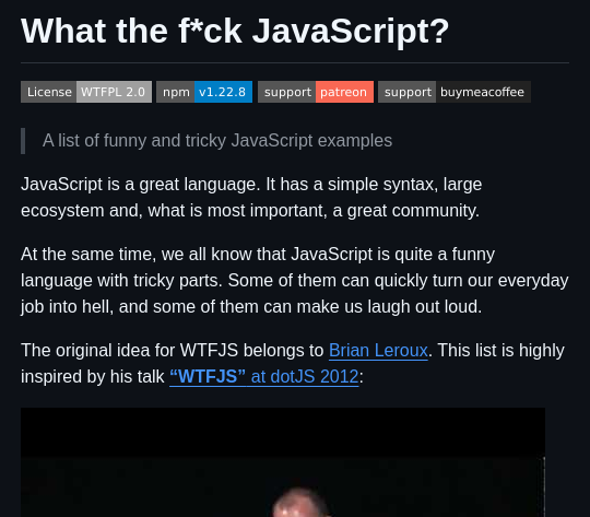 Denysdovhan Wtfjs screenshot