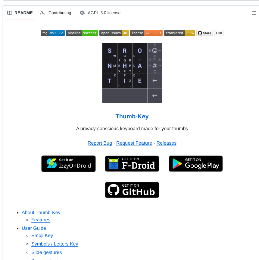 Dessalines Thumb Key screenshot