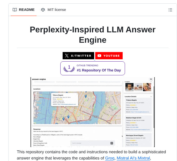 Developersdigest Llm Answer Engine screenshot