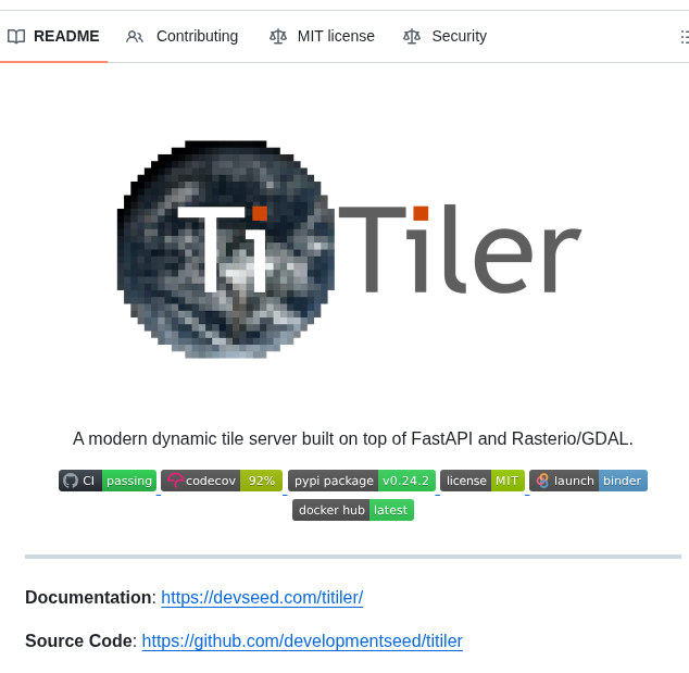 Developmentseed Titiler screenshot