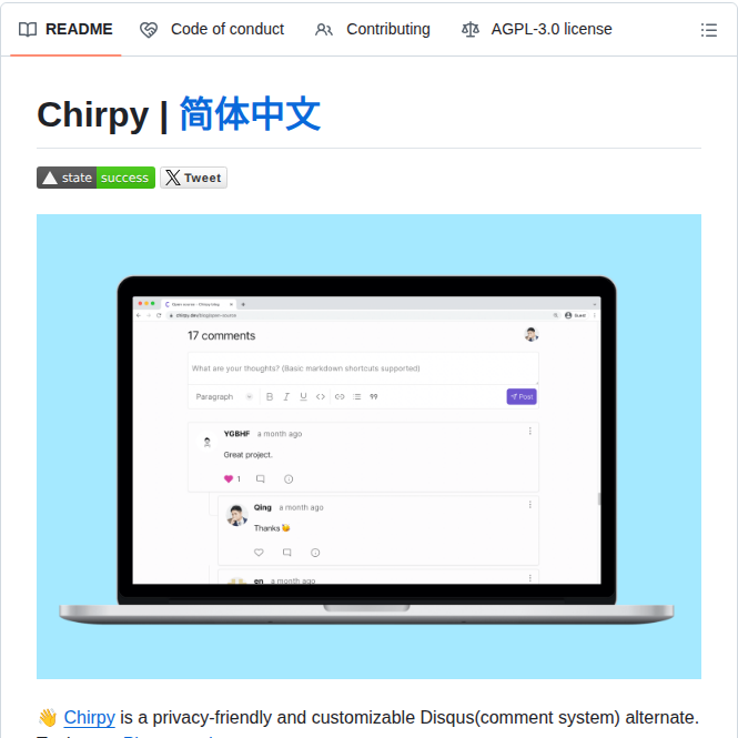 Devrsi0n Chirpy screenshot