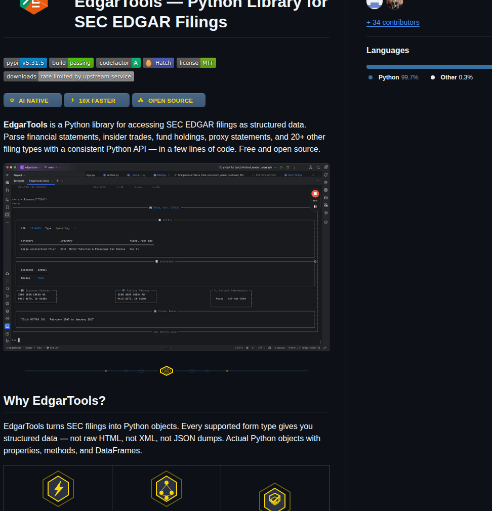 Dgunning Edgartools screenshot