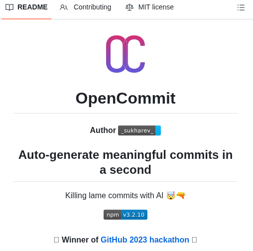 Di Sukharev Opencommit screenshot