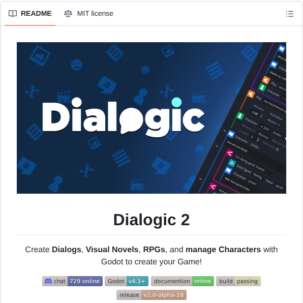 Dialogic Godot Dialogic screenshot