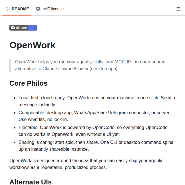 Different Ai Openwork screenshot