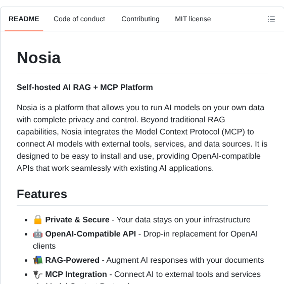 Dilolabs Nosia screenshot
