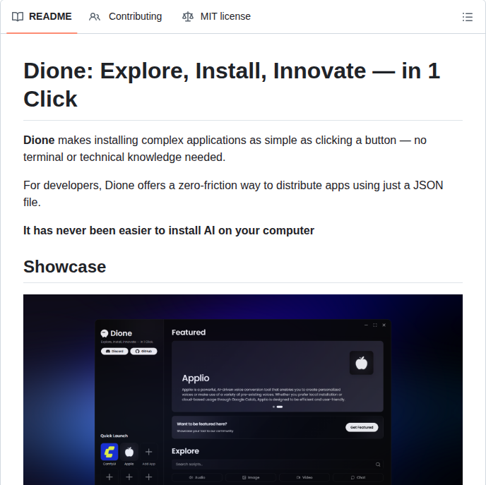 Dioneapp Dioneapp screenshot