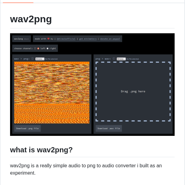 Directmusic Wav2png screenshot