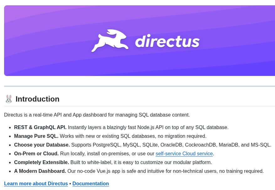 Directus Directus screenshot