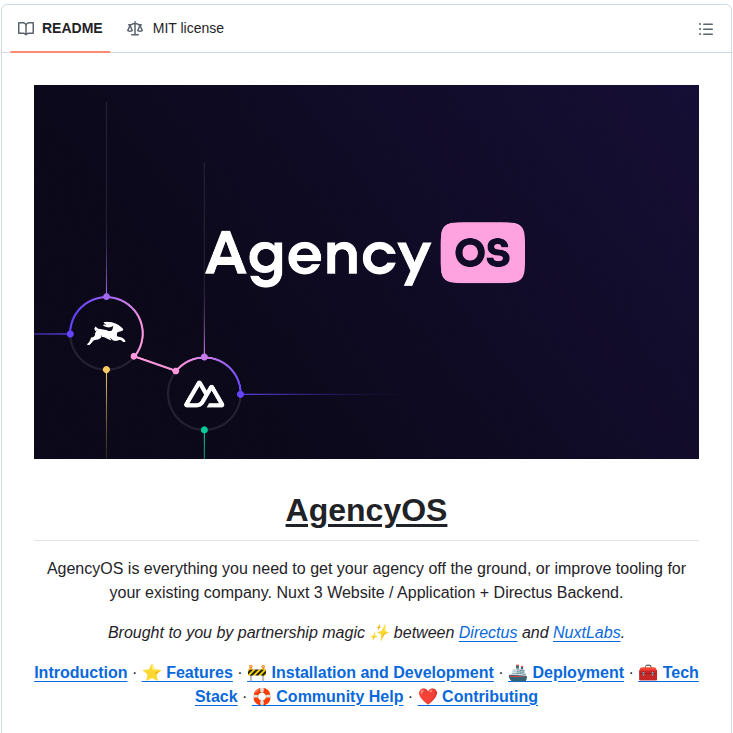 Directus Labs Agency Os screenshot