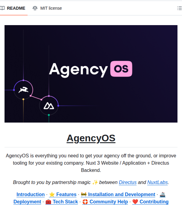 Directus Labs Agency Os screenshot