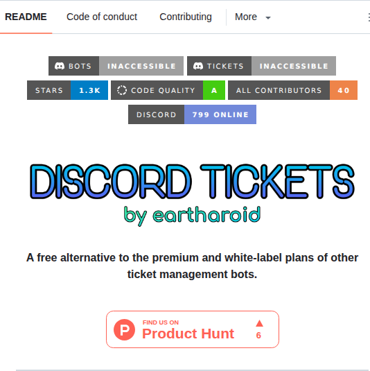 Discord Tickets Bot screenshot