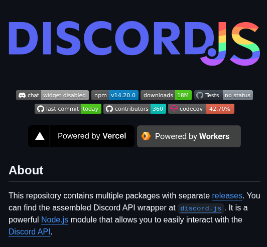 Discordjs Discord.js screenshot