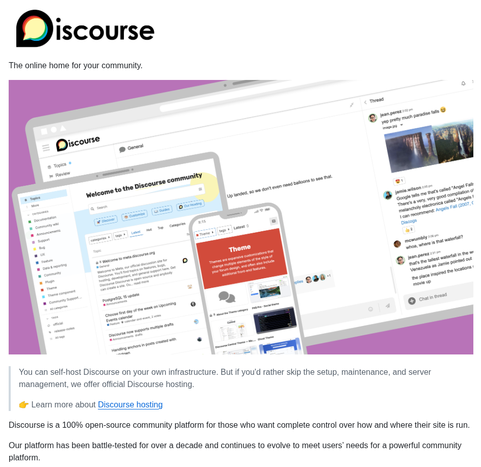 Discourse Discourse screenshot