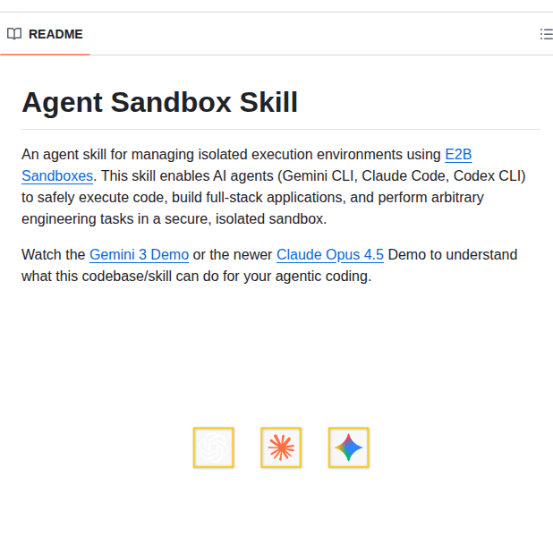Disler Agent Sandbox Skill screenshot