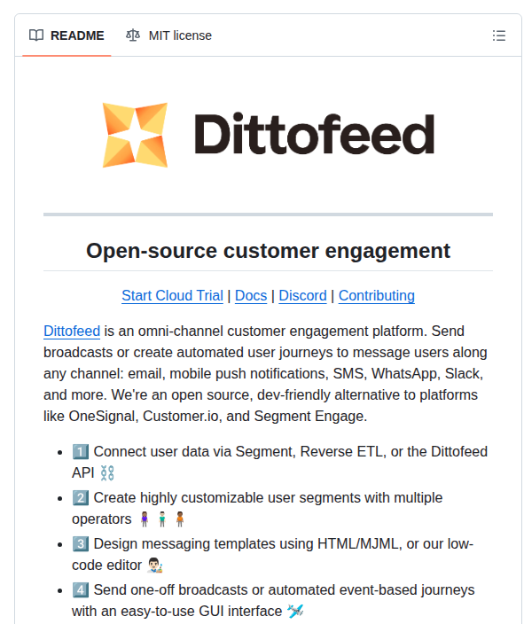 Dittofeed Dittofeed screenshot