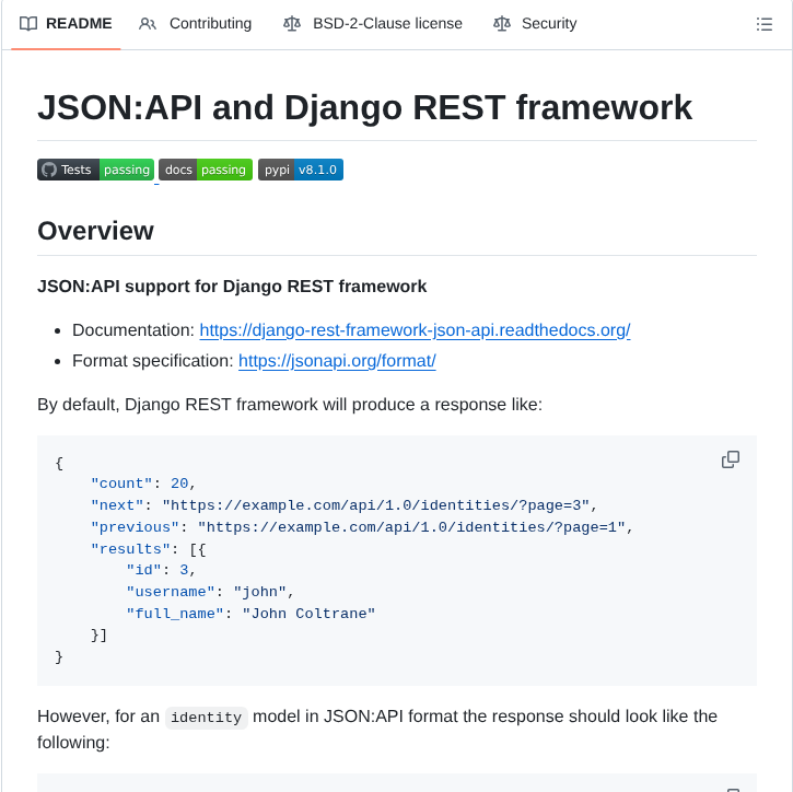 Django Json Api Django Rest Framework Json Api screenshot