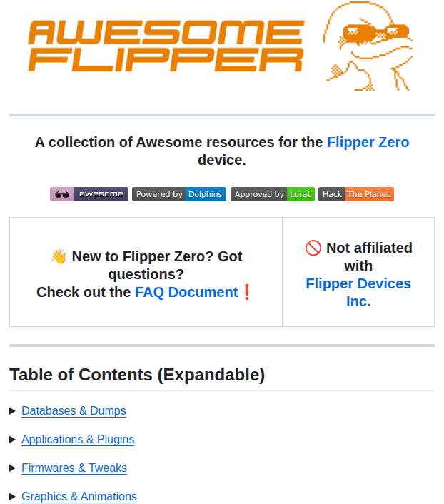 Djsime1 Awesome Flipperzero screenshot
