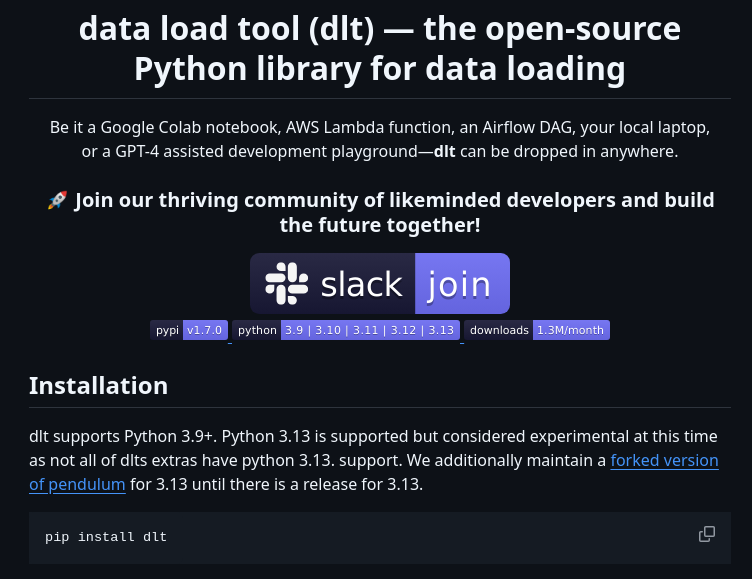 Dlt Hub Dlt screenshot