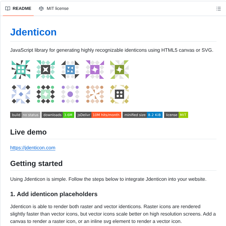 Dmester Jdenticon screenshot