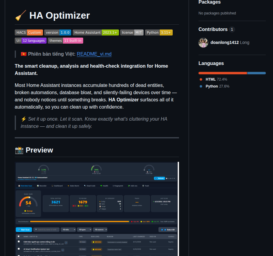 Doanlong1412 Ha Optimizer screenshot