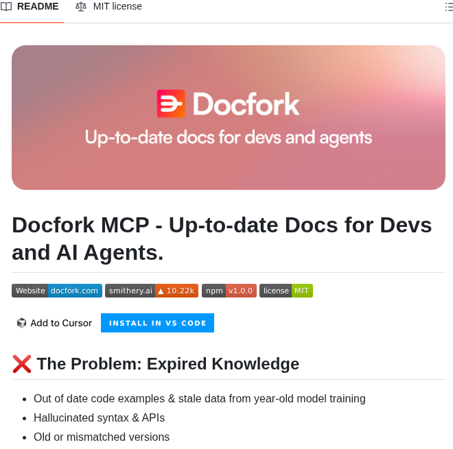 Docfork Docfork Mcp screenshot