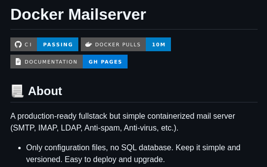 Docker Mailserver Docker Mailserver screenshot