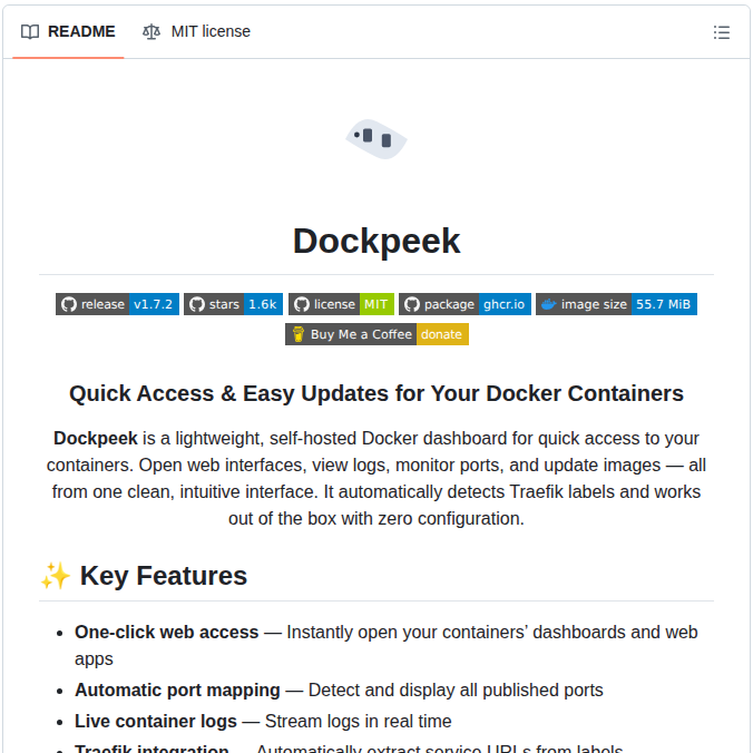 Dockpeek Dockpeek screenshot