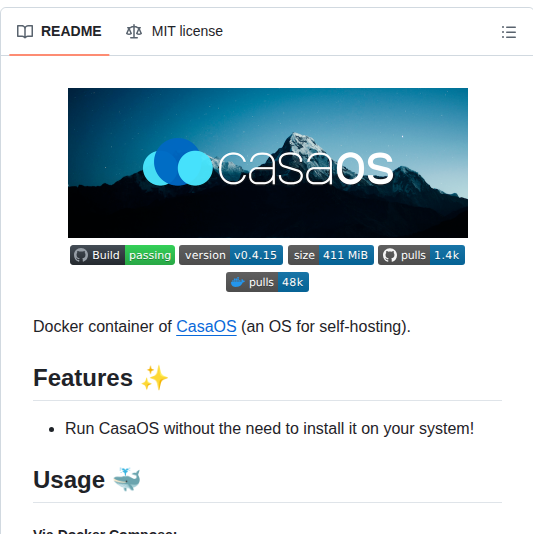 Dockur Casa screenshot