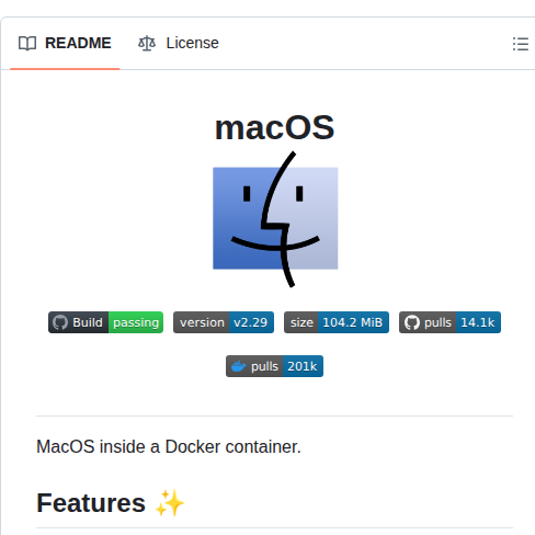 Dockur Macos screenshot